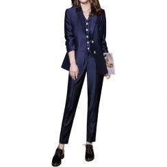 Women Three Pieces Office Lady Blazer Business Suit Set Women Suits for Work Pant Vest Jacket